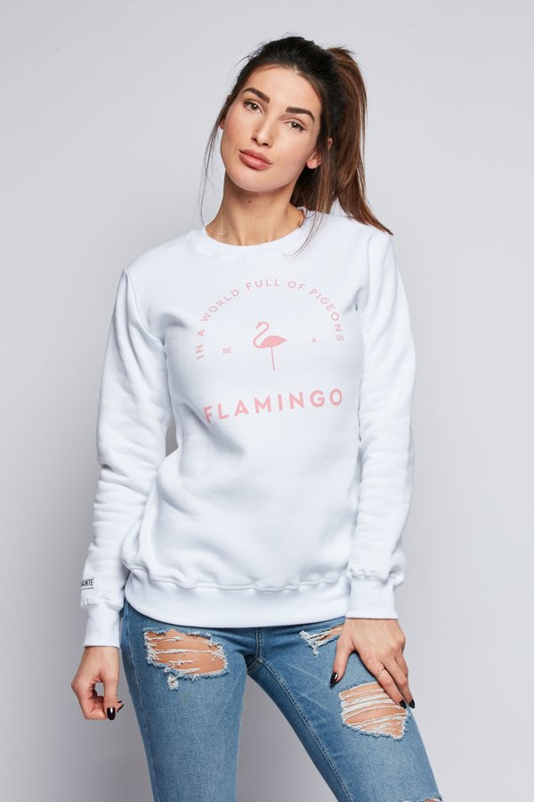 Bluza Diamante Wear Flamingo biała