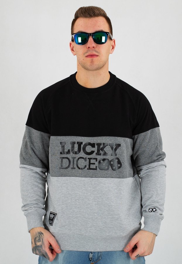 Bluza Lucky Dice 3 Colors Crewneck szaro czarna