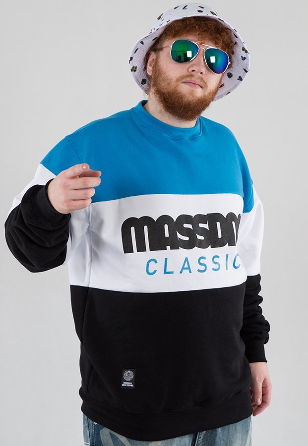 Bluza Mass Base Classic Cut czarno niebieska
