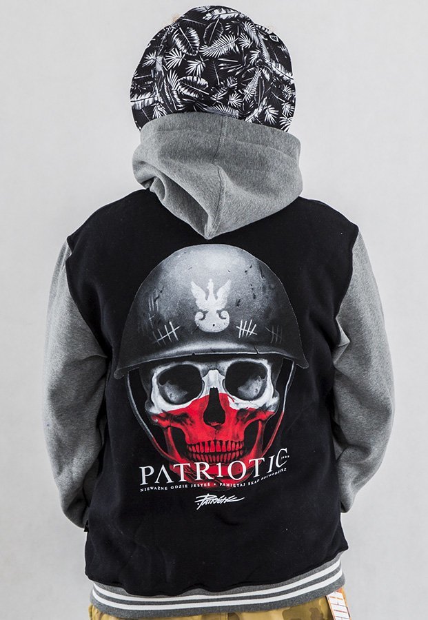 Bluza Patriotic Skull 2 Zip czarno szara