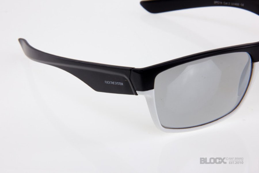 Okulary Blocx Shark Black x White Mirror Silver 2015 89