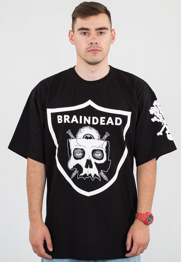 T-shirt Brain Dead Familia Raiders czarny