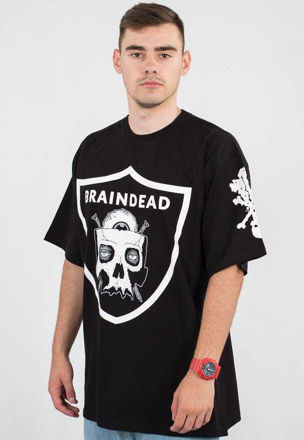 T-shirt Brain Dead Familia Raiders czarny