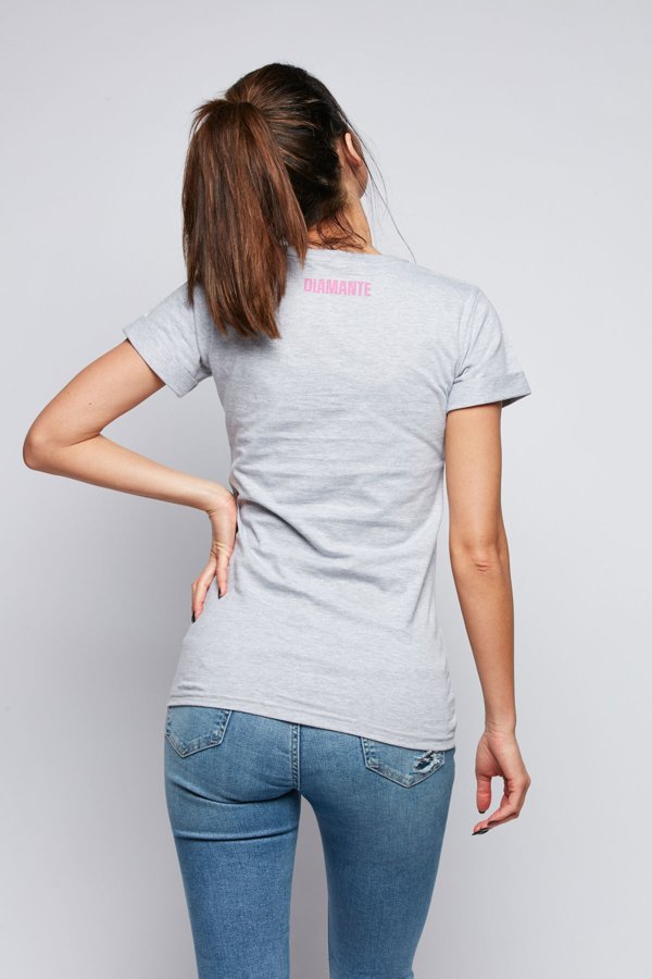 T-shirt Diamante Wear Flamingo szary