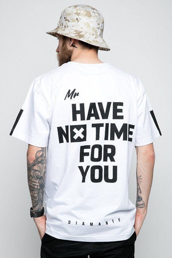 T-shirt Diamante Wear Mr. No Time biały