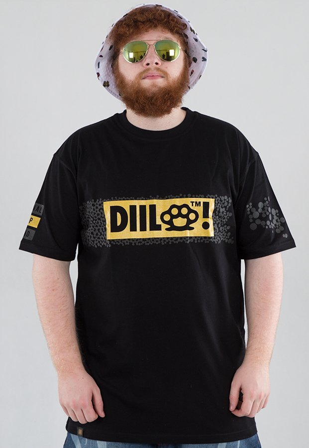 T-shirt Diil Dots czarno złoty