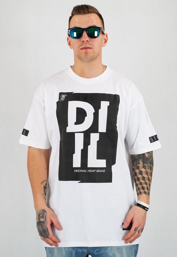 T-shirt Diil Stiil biały