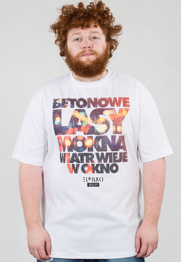 T-shirt El Polako Betonowe biały