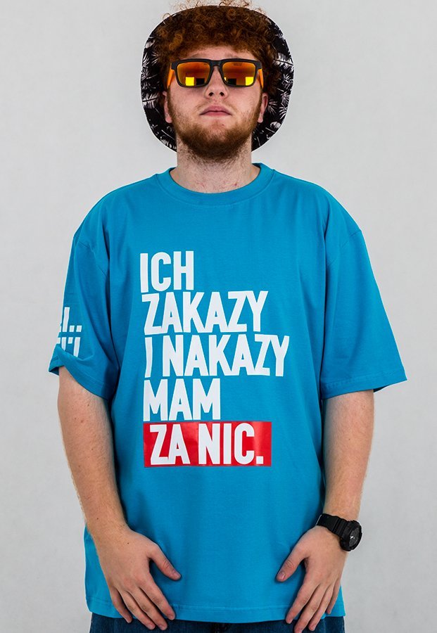 T-shirt El Polako Ich Zakazy niebieski