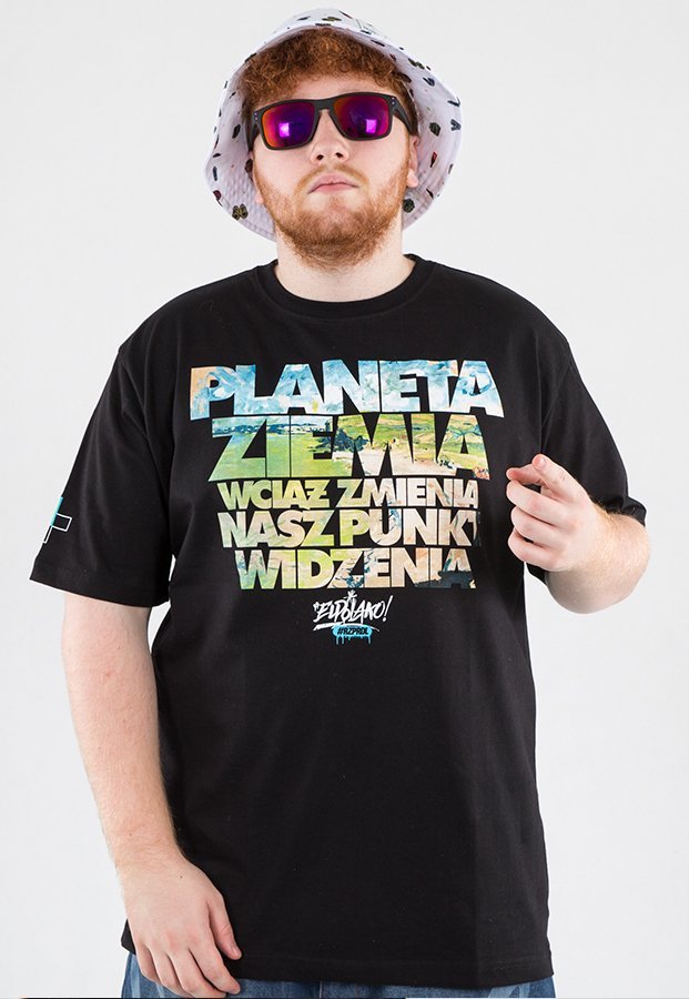 T-shirt El Polako Planeta Ziemia czarny