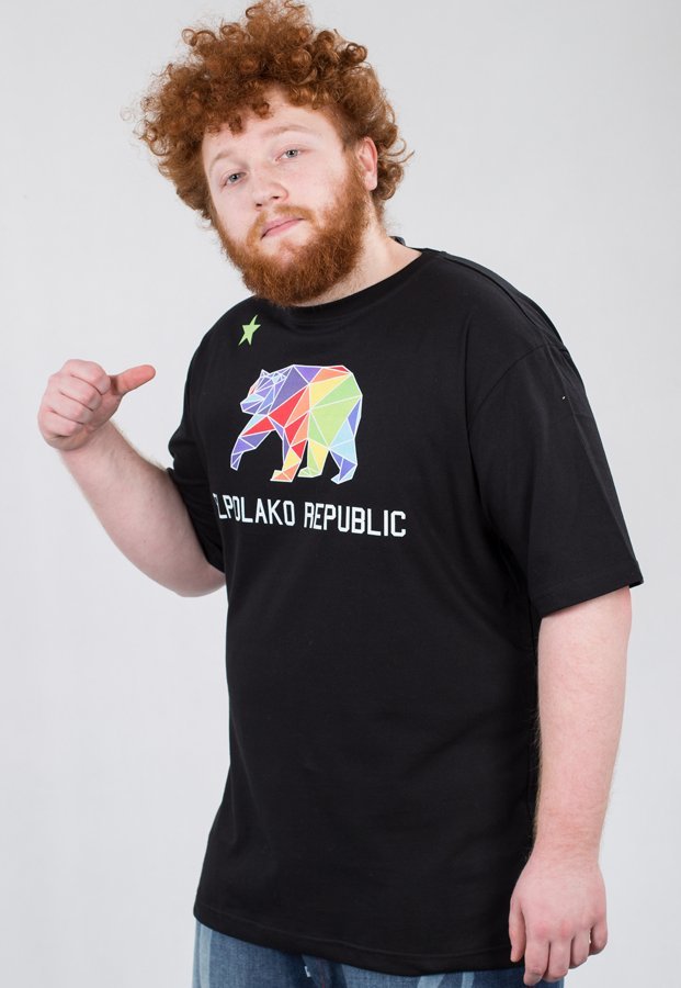 T-shirt El Polako Republic czarny