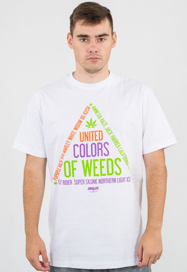 T-shirt Equalizer United Colors Of Weeds biały