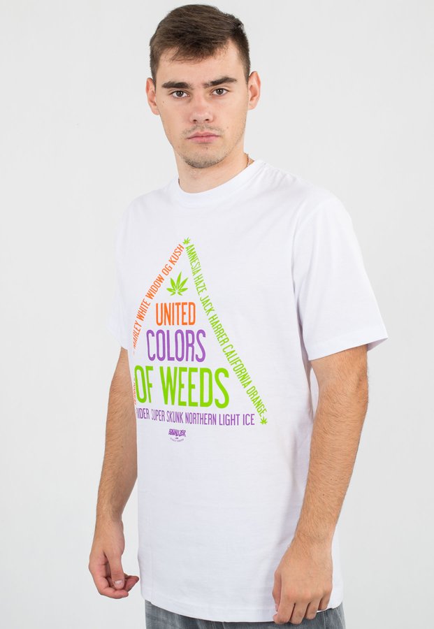 T-shirt Equalizer United Colors Of Weeds biały