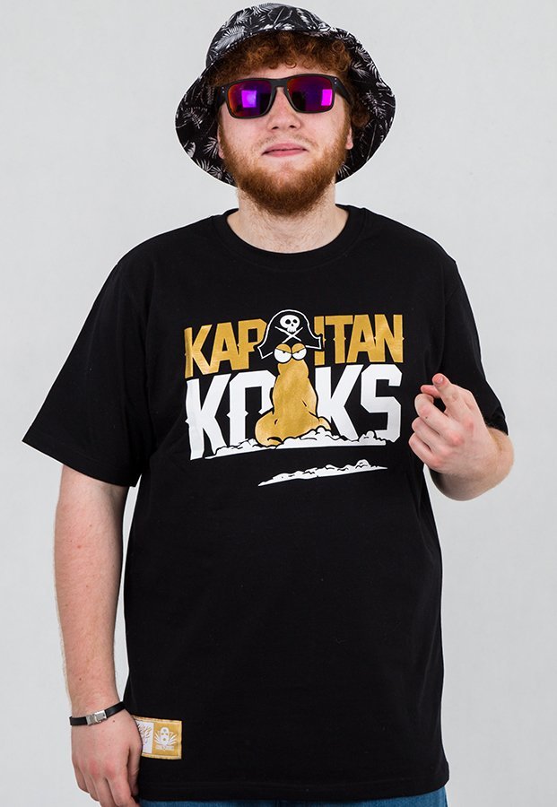 T-shirt Gang Albanii Kapitan czarny