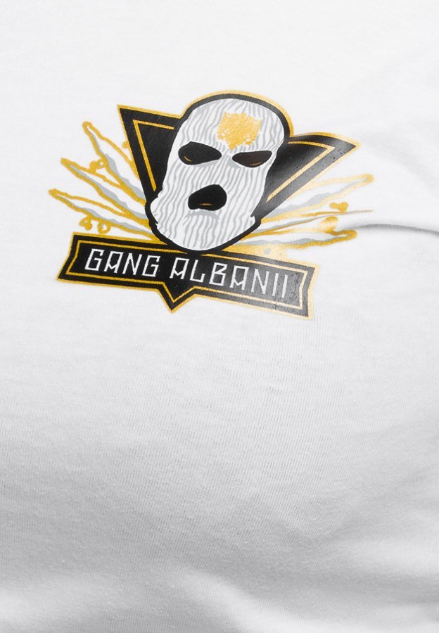T-shirt Gang Albanii Lil Kogz biały