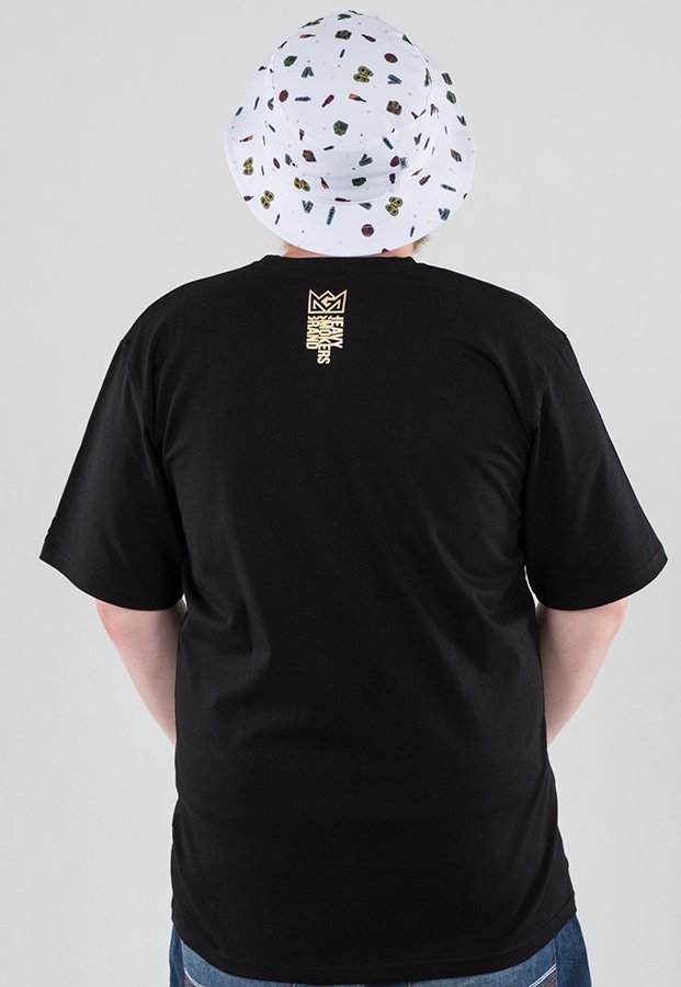 T-shirt Ganja Mafia Crown Foil czarno złoty