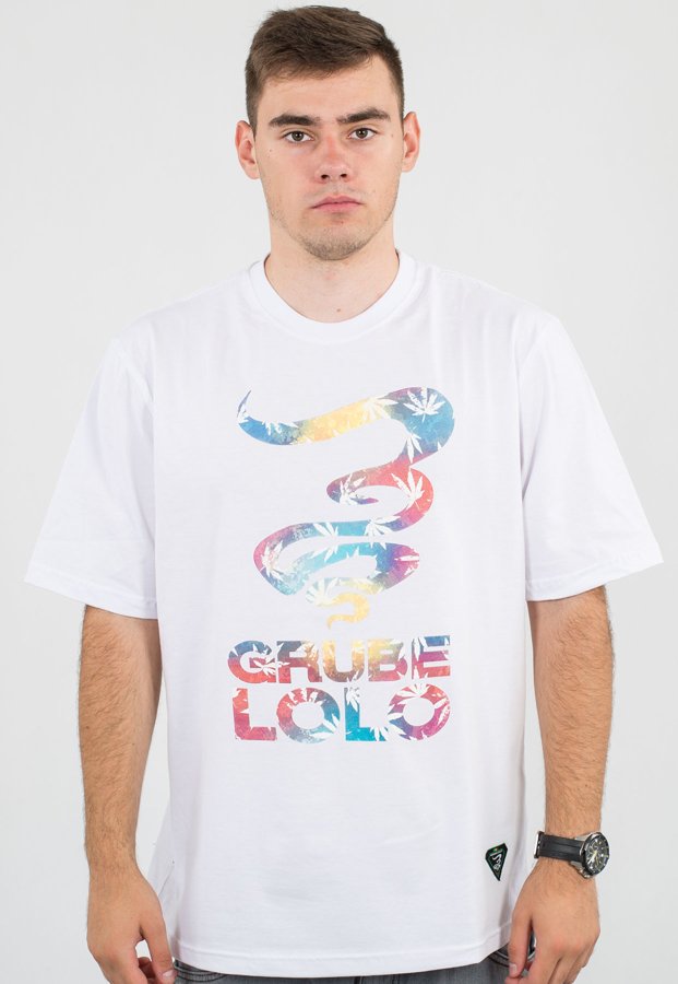 T-shirt Grube Lolo Colorful biały