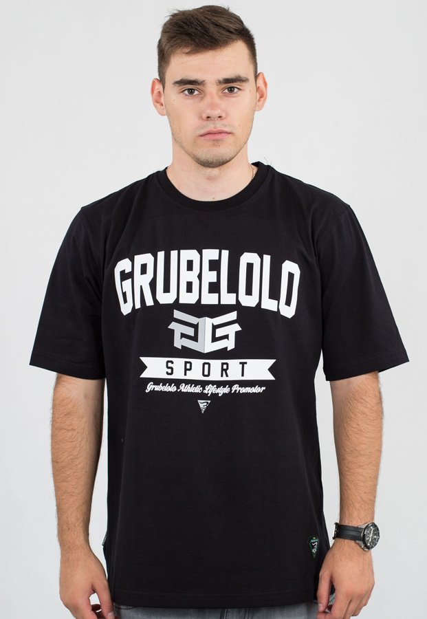 T-shirt Grube Lolo Sport czarny