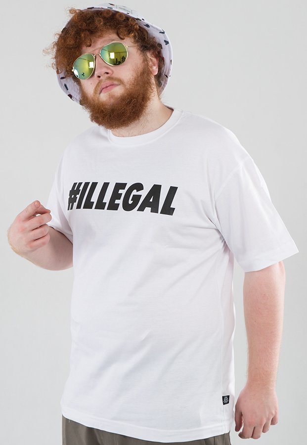 T-shirt Illegal Illegal biały