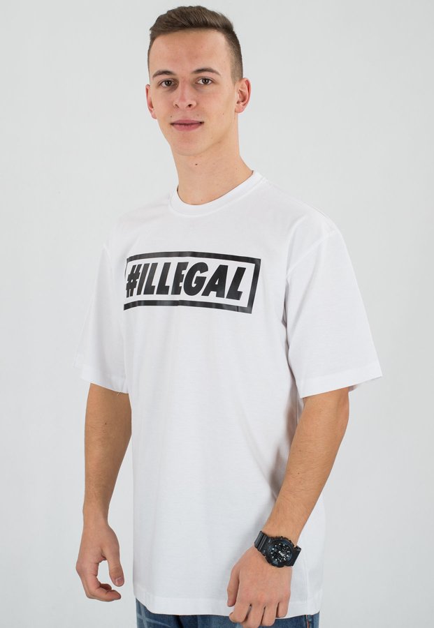 T-shirt Illegal Klasyk biały
