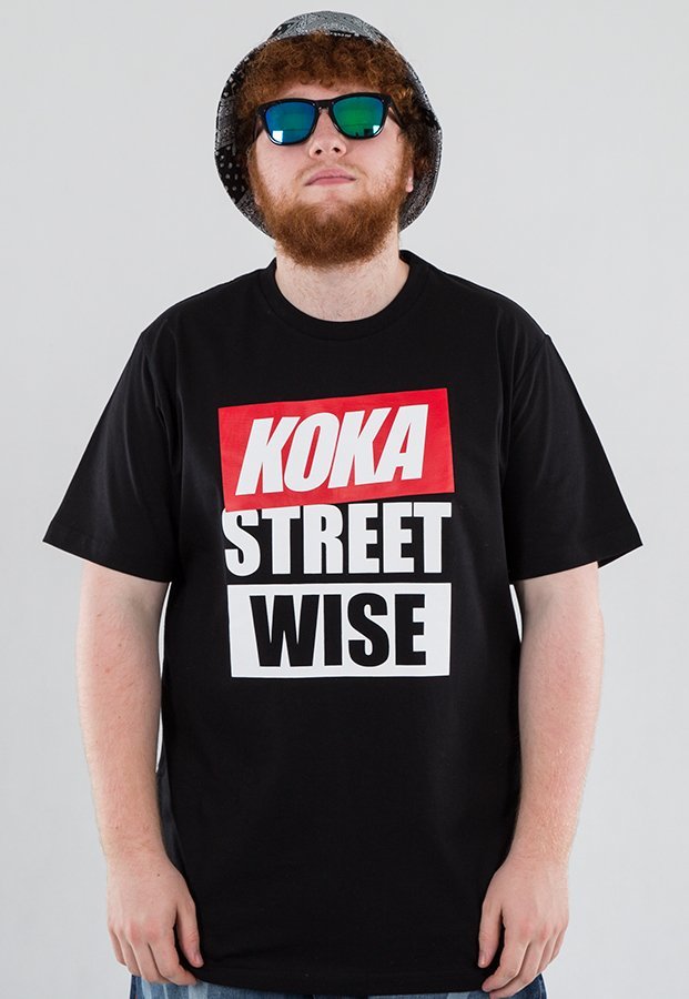 T-shirt Koka Wise czarny