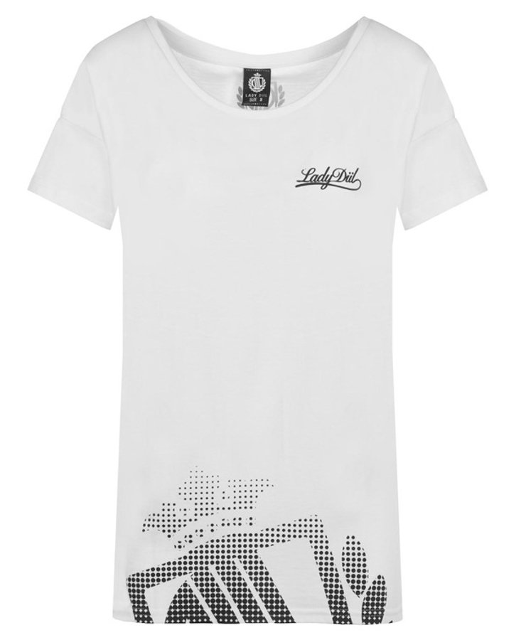 T-shirt Lady Diil Dots biały