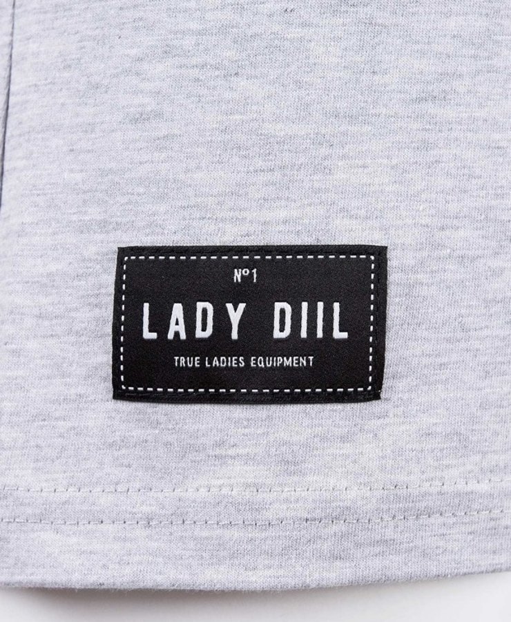 T-shirt Lady Diil Logo szary