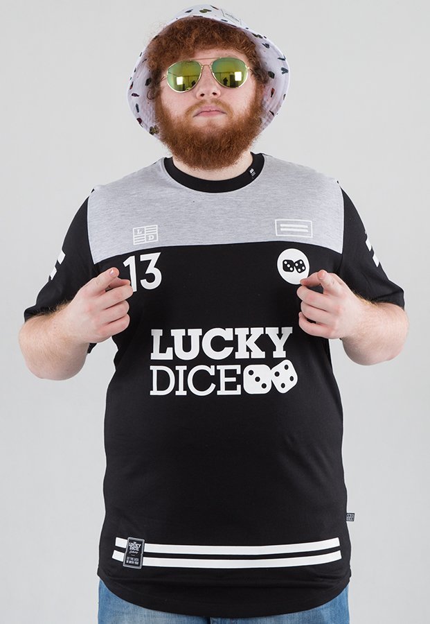 T-shirt Lucky Dice New Order 13 czarno szary