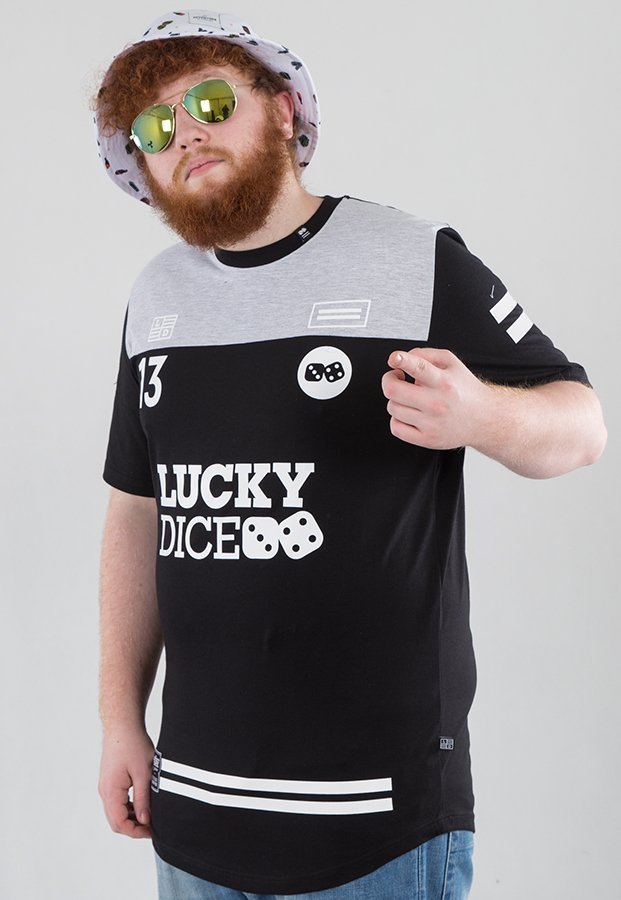 T-shirt Lucky Dice New Order 13 czarno szary