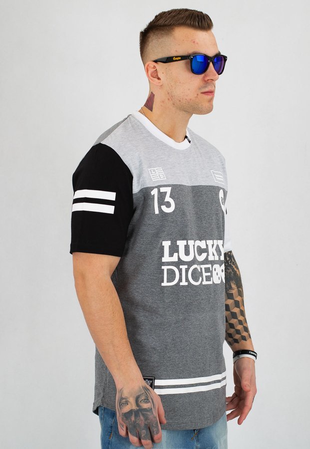 T-shirt Lucky Dice New Order 13 grafitowo szary