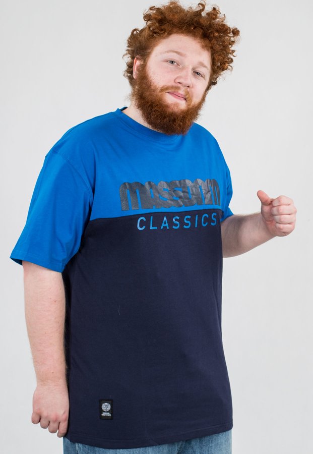 T-shirt Mass Classics Cut granatowo niebieski
