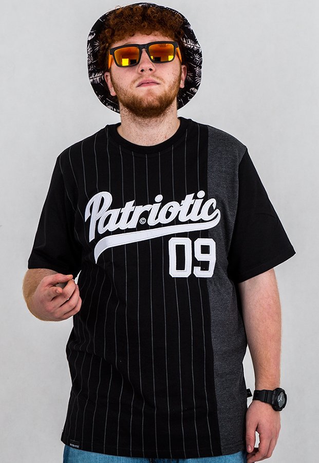 T-shirt Patriotic Athletic czarno grafitowy