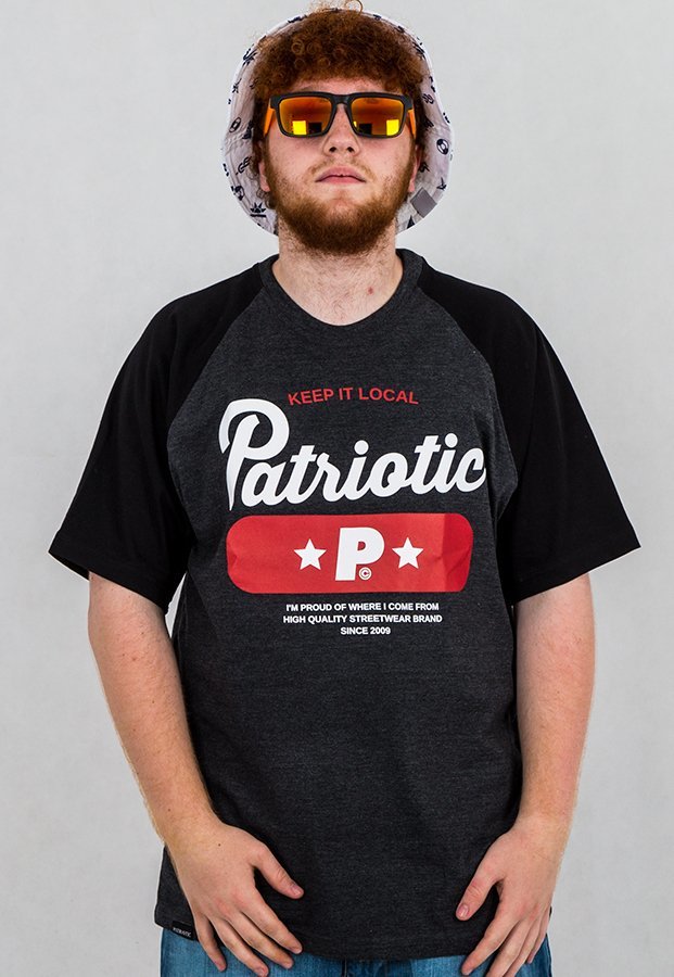 T-shirt Patriotic Base grafitowo szary