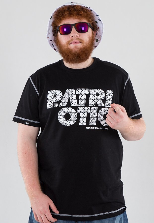 T-shirt Patriotic CLS Fonts czarny