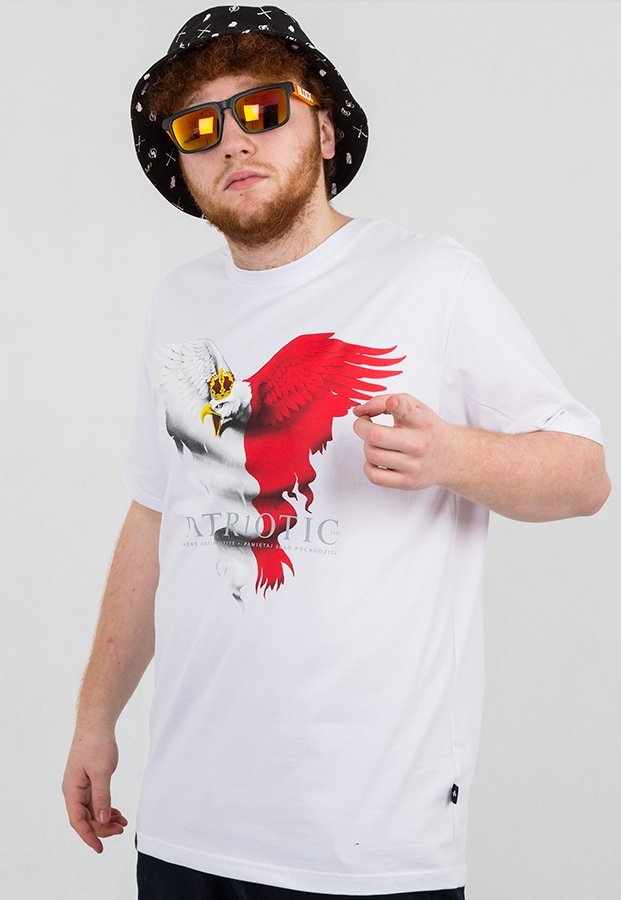 T-shirt Patriotic Eagle New biały