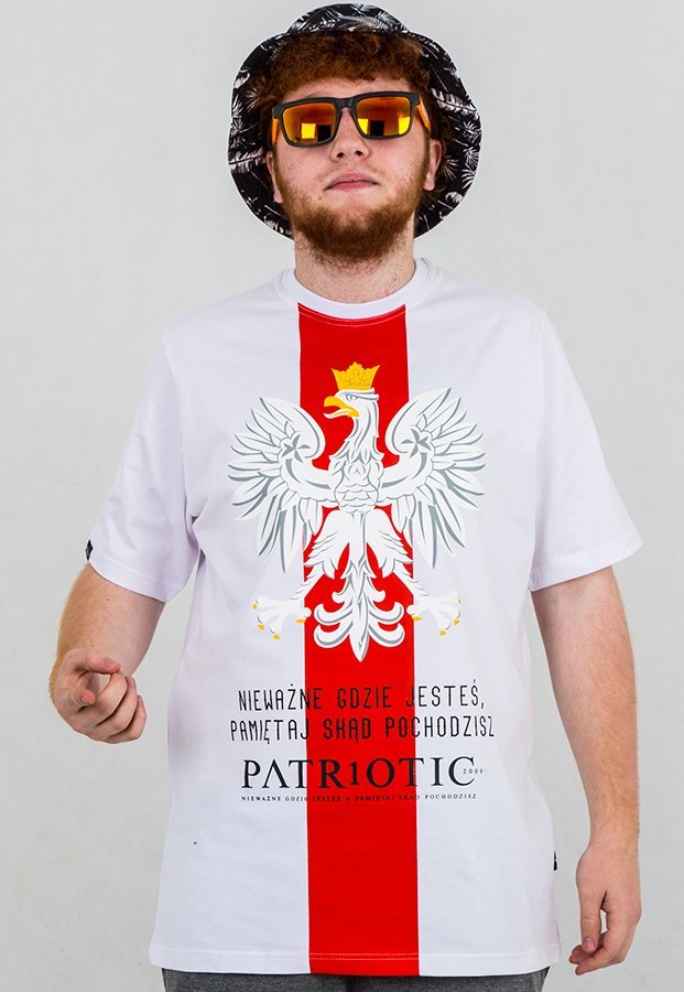 T-shirt Patriotic Godło biały