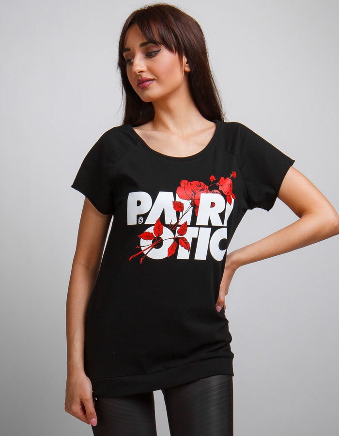 T-shirt Patriotic Lax Rose czarny