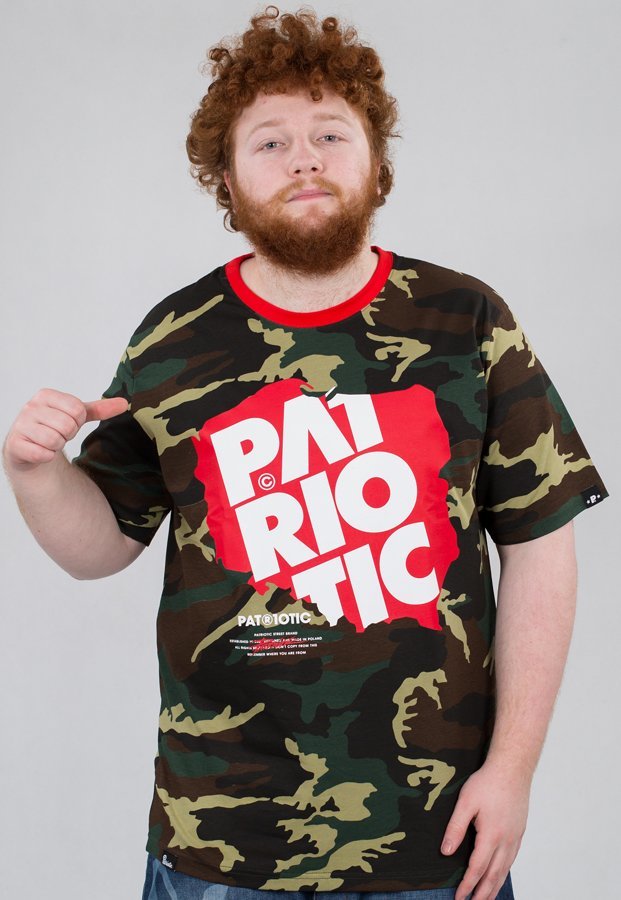 T-shirt Patriotic Map camo