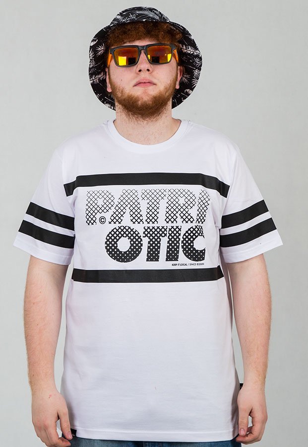 T-shirt Patriotic Particles biały