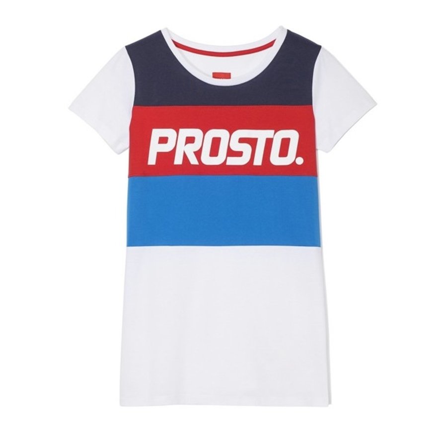 T-shirt Prosto Cycle biało niebieski
