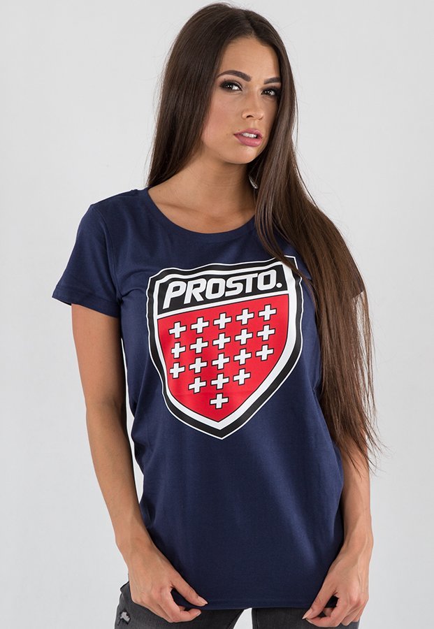 T-shirt Prosto Front granatowy