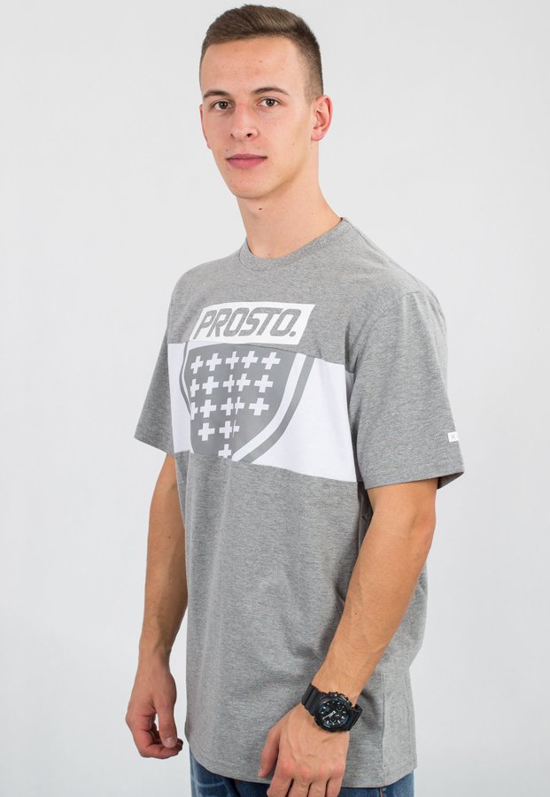 T-shirt Prosto Layer Shield szary