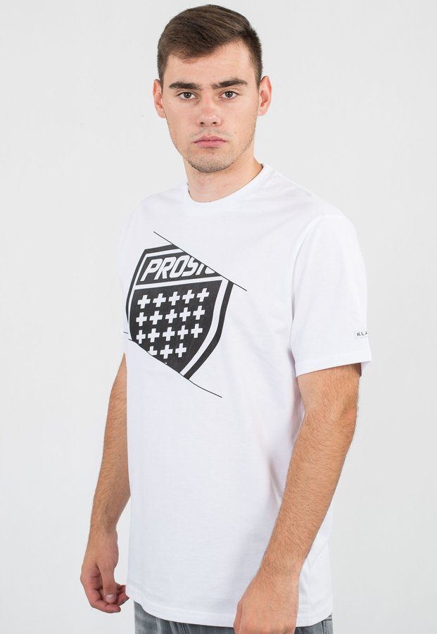 T-shirt Prosto Shield Edge biały