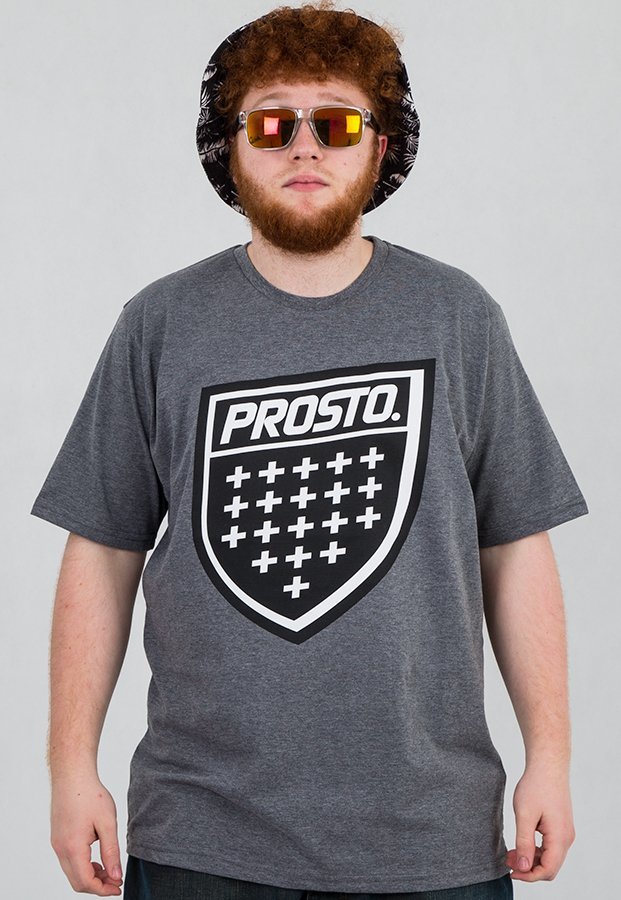 T-shirt Prosto Shield szary
