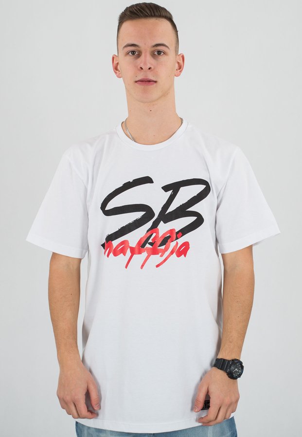 T-shirt SB Maffija Big Logo biały