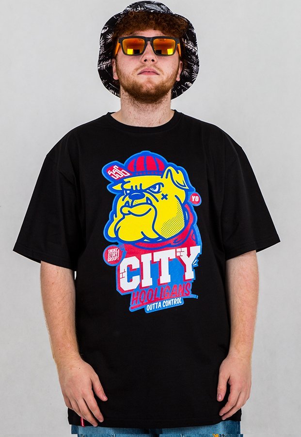 T-shirt SSG Comics Bulldog czarny