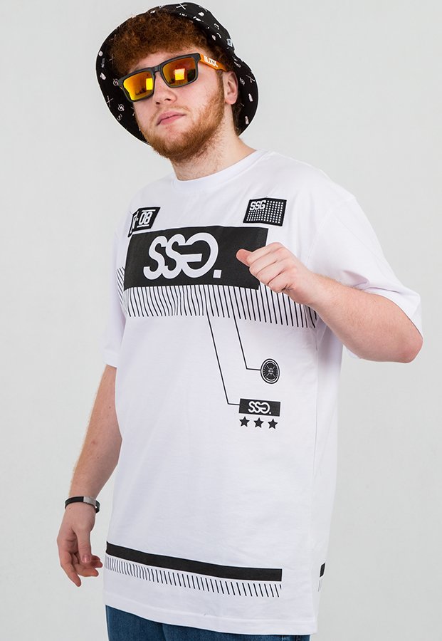 T-shirt SSG Multi Lines biały