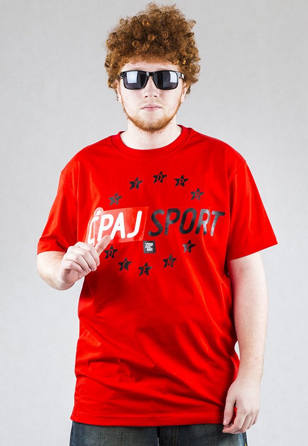 T-shirt Stoprocent Ćpaj Sport czerwony