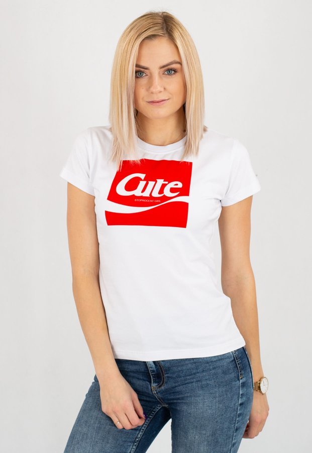 T-shirt Stoprocent Cute 17 biały