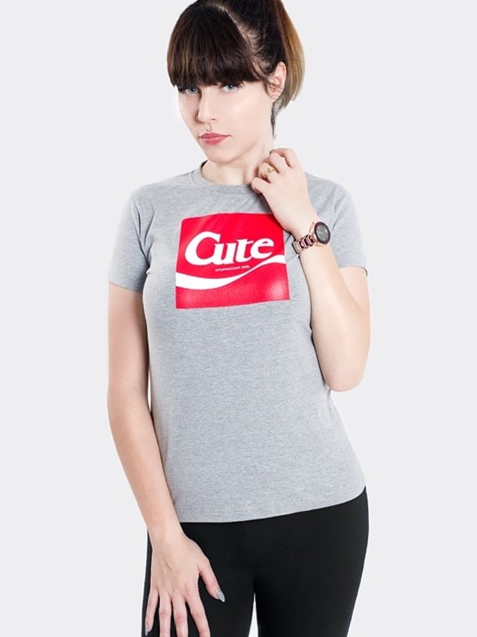 T-shirt Stoprocent Cute 17 szary